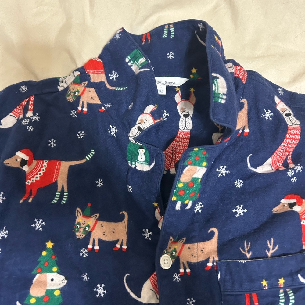 The Company Store Men's XMAS Pajamas Set Size L Flannel - Picture 5 of 10
